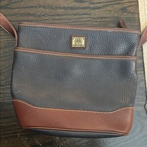 Medallion Vintage Black and Brown Pebble Leather Bag Purse